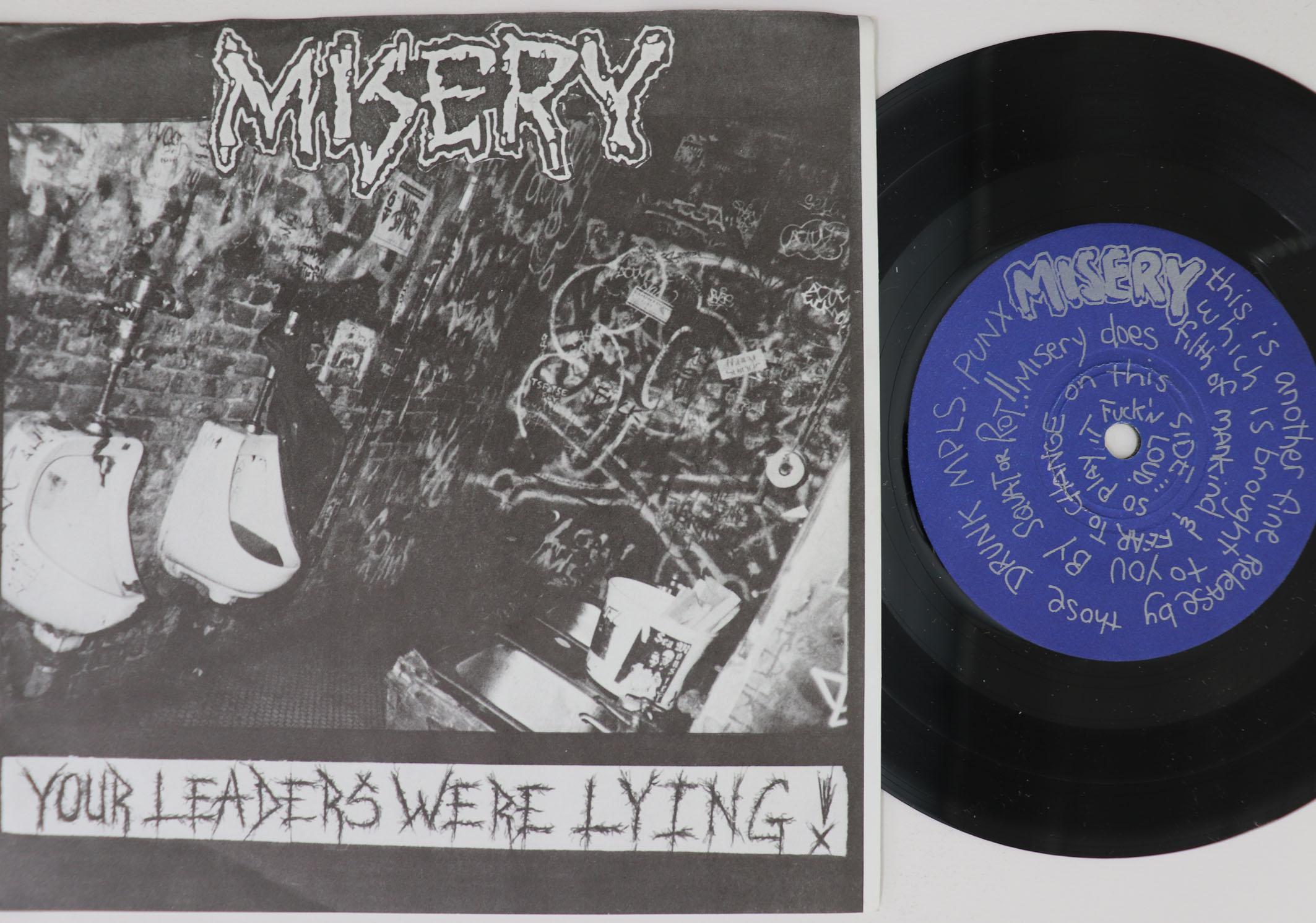 

7inch Record MISERY - Your Leaders Were Lying! 013 SQUAT OR ROT 1993 US Metal Used