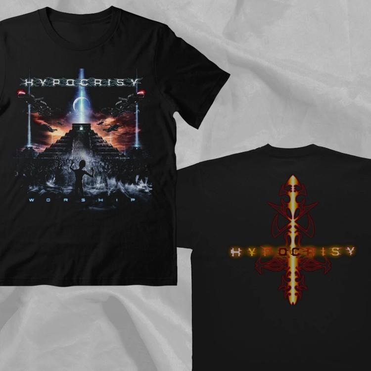 HYPOCRISY Band Worship Black Retro Double Sided T-Shirt Unisex T-Shirt XL