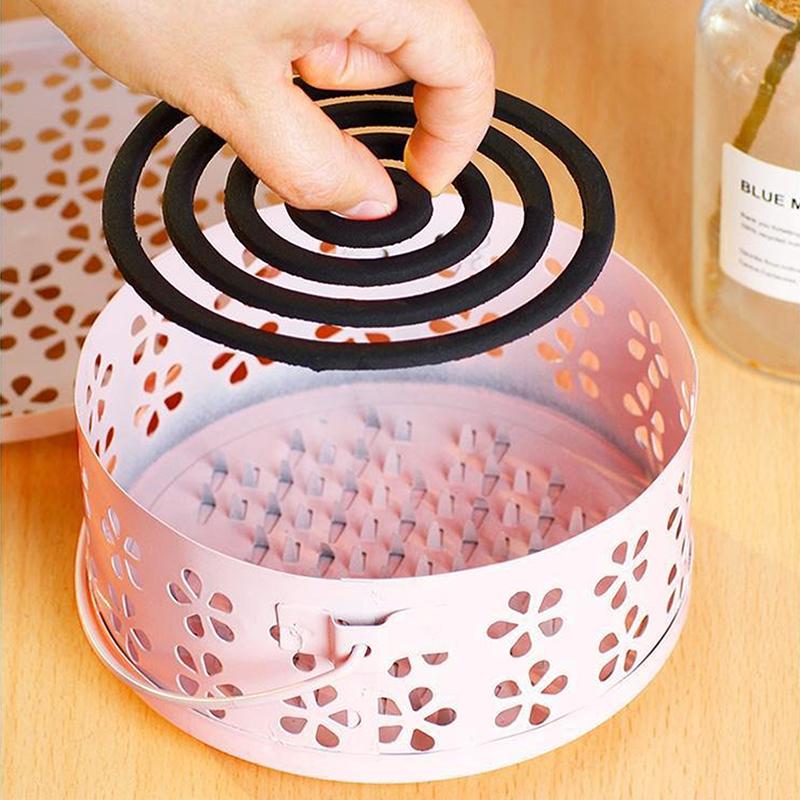 Portable Mosquito Coil Tray Holder Home Insect Repellent Anti-Fire Sandalwood Incense Burner Anti-Mosquito Supplies