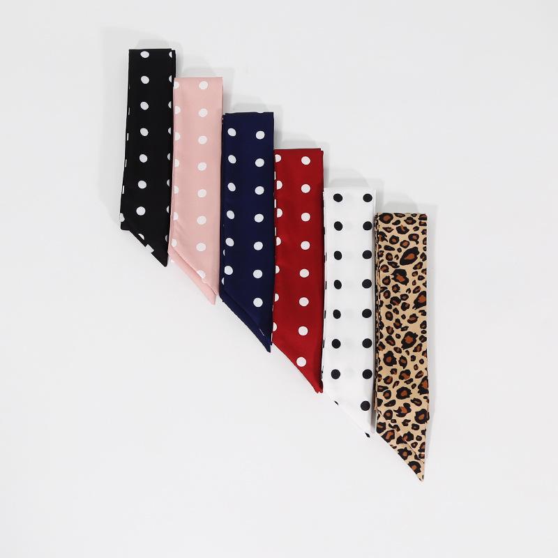 Polka Dot Silk Scarf: Versatile Ribbon for Bags & Ties - Spring & Autumn Korean Style