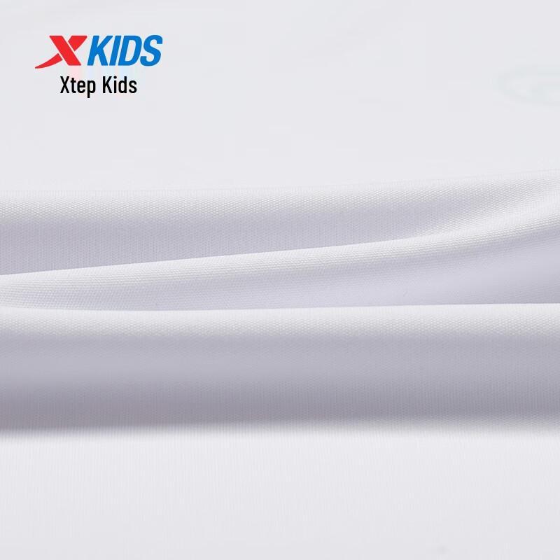 XTEP Girls' High Elastic Quick-Dry Gradient Print Short Sleeve Knit Shirt