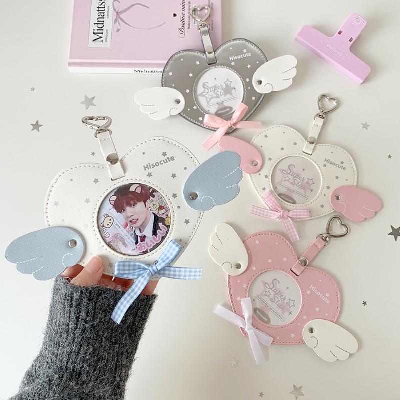Creative Love Wing Card Holder Pendant Backpack Decoration Pendant Ins Style Badge Protective Cover Card Set Accessories Gift