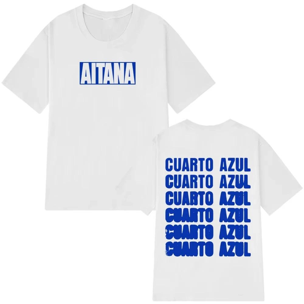 Unisex Comfortable Merch TShirt Singer Aitana Cuarto Azul 2026 World Tour Peripheral Tee Trendy Pure Cotton Summer Casual