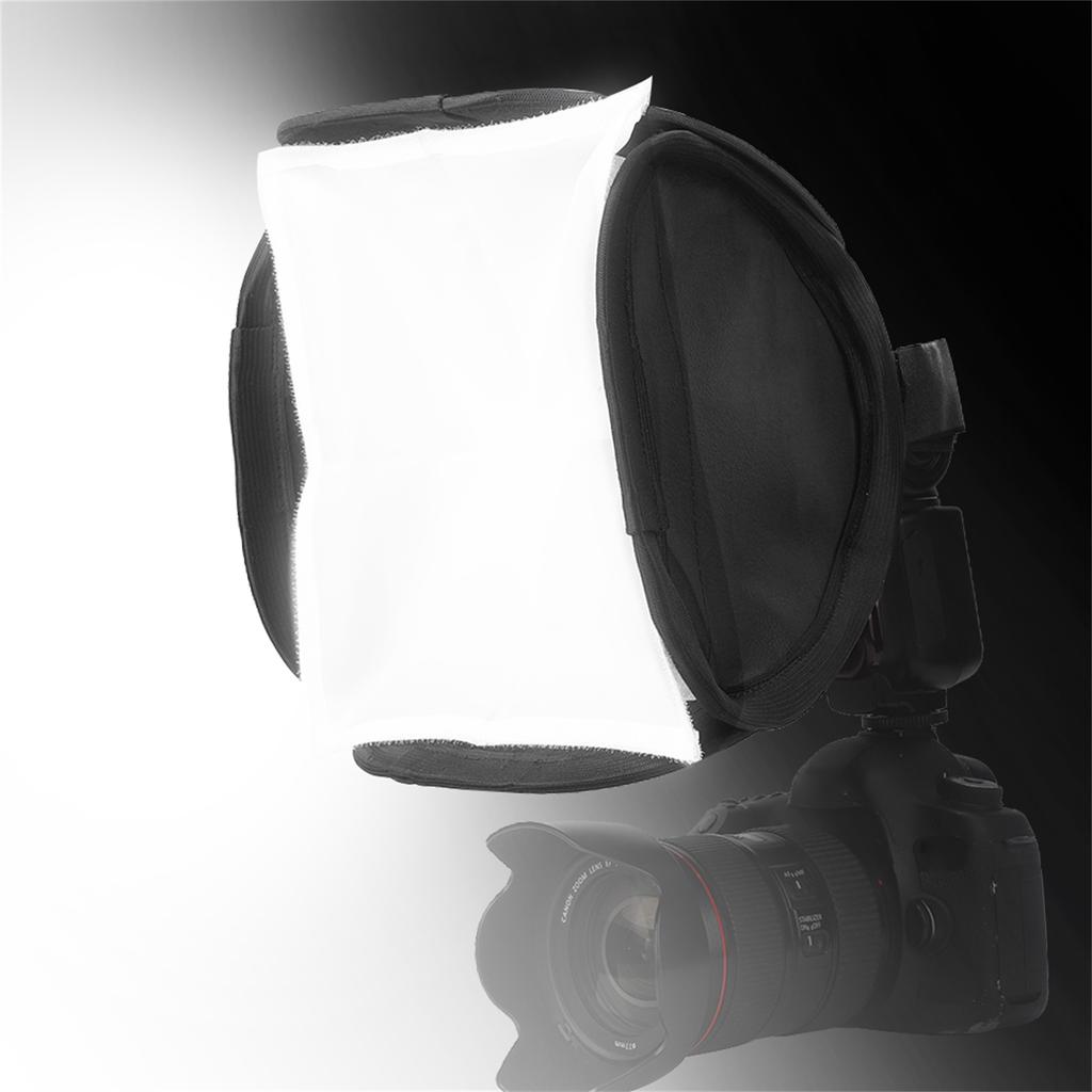 23cm Plastic Pure White Portable Folding Flash Light SLR Camera Softbox Photography Fill Light Cover