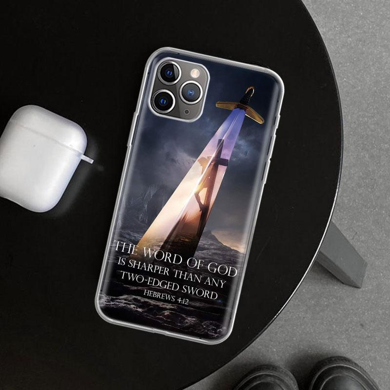 

God Jesus Pray Cross Phone Case Cover for iPhone 11 12 13 Mini 14 15 Plus 16 Pro Max 17 Air 7 8 + SE Art Customized Fundas 11 12 iPhone 13 Mini