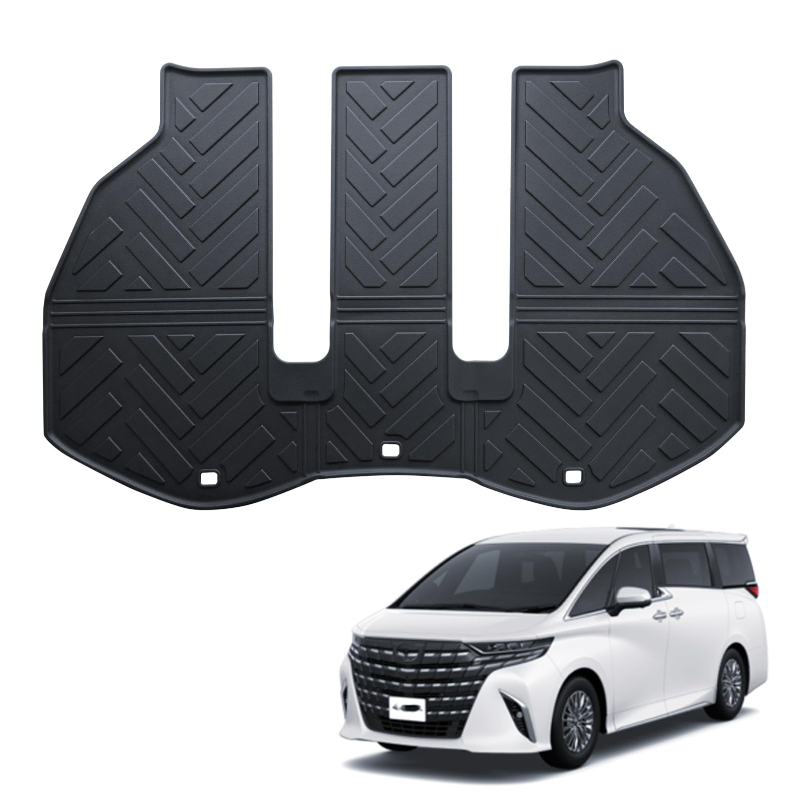 

LANTU Luggage Mat for Toyota Alphard and Vellfire New Alphard Trunk TPE 3D Cargo Mat for 40 Series Vellfire Custom Parts (40 Series) - Mat, чёрный