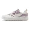 Li Ning Qingyun Soft Classic Low-Top Casual Shoes Women Sneakers White Purple AGCU388-3