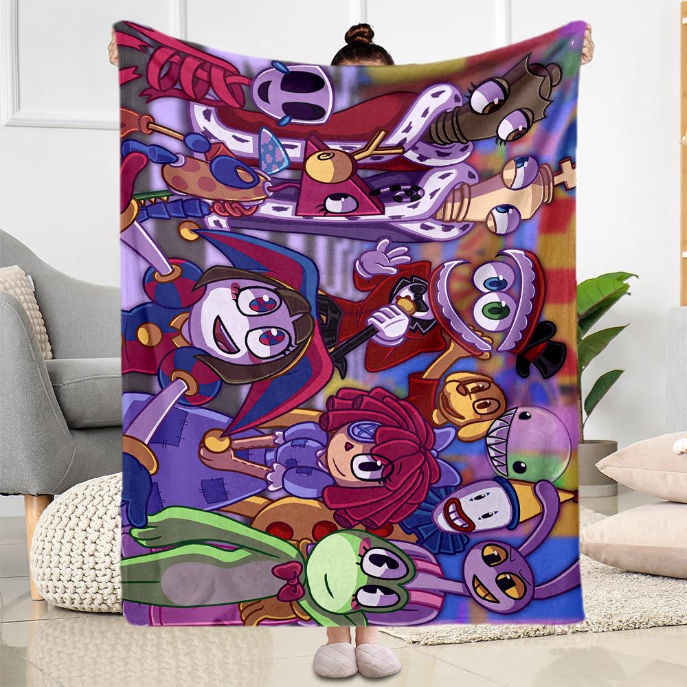 Digital Circus Blanket Comfortable Suitable for Bedding Office Office Chair Four Seasons Multipurpose Modern Style