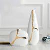 Vază Albă din Ceramică Creativă Ramuri Aurii Aranjament Floral Hidroponică Decorațiune Modernă pentru Casă Vază cu Flori pentru Nuntă