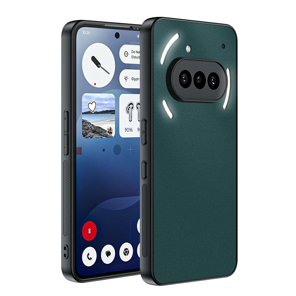 For Nothing Phone (3a) Case PU Leather Coated PC+TPU Anti-Drop Phone Cover