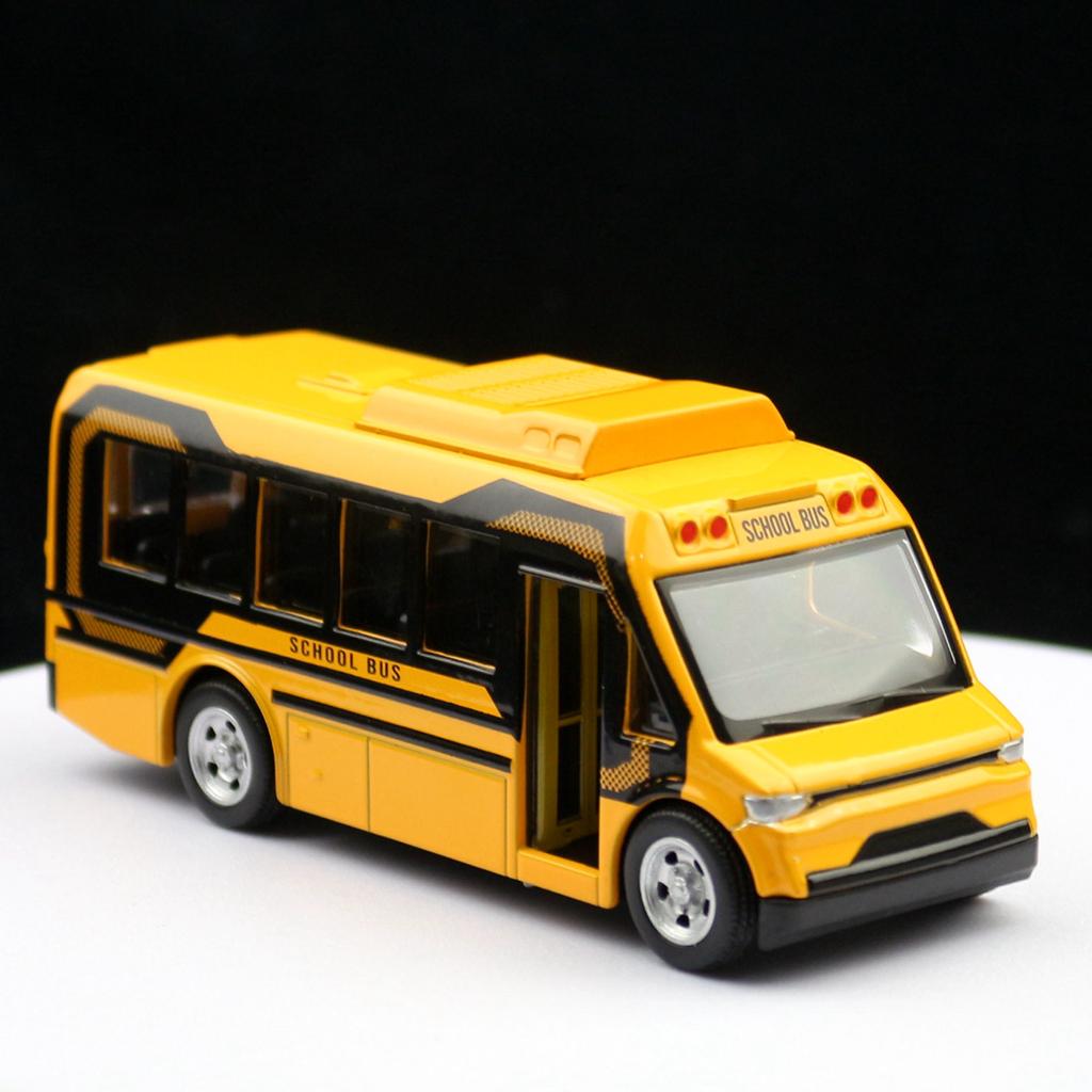 1/36 Maßstab 13 cm Schulbus Legierung Auto Druckguss & Spielzeug Fahrzeuge Automodell Miniatur Maßstab Modellauto für Kinder