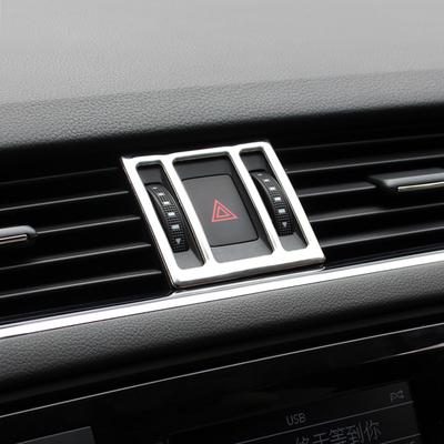 Tlačítko spínače výstražných světel automobilu Kryt Obložení / Kryt kruhu výstupu vzduchu Pro Škoda Octavia A7 2015+