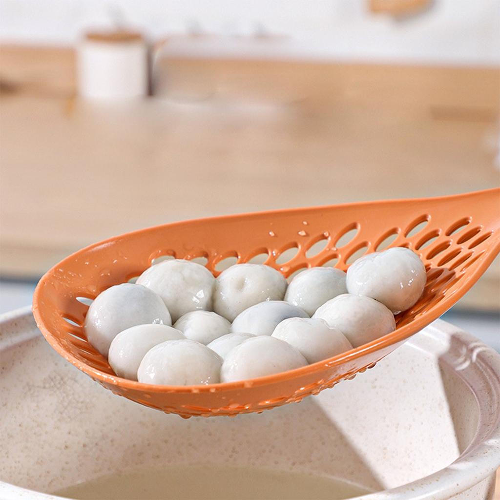 Slotted Spoon Plastic Heat Resistant Handle Multifunctional Japanese Skimmer Spoon Kitchen Supplies
