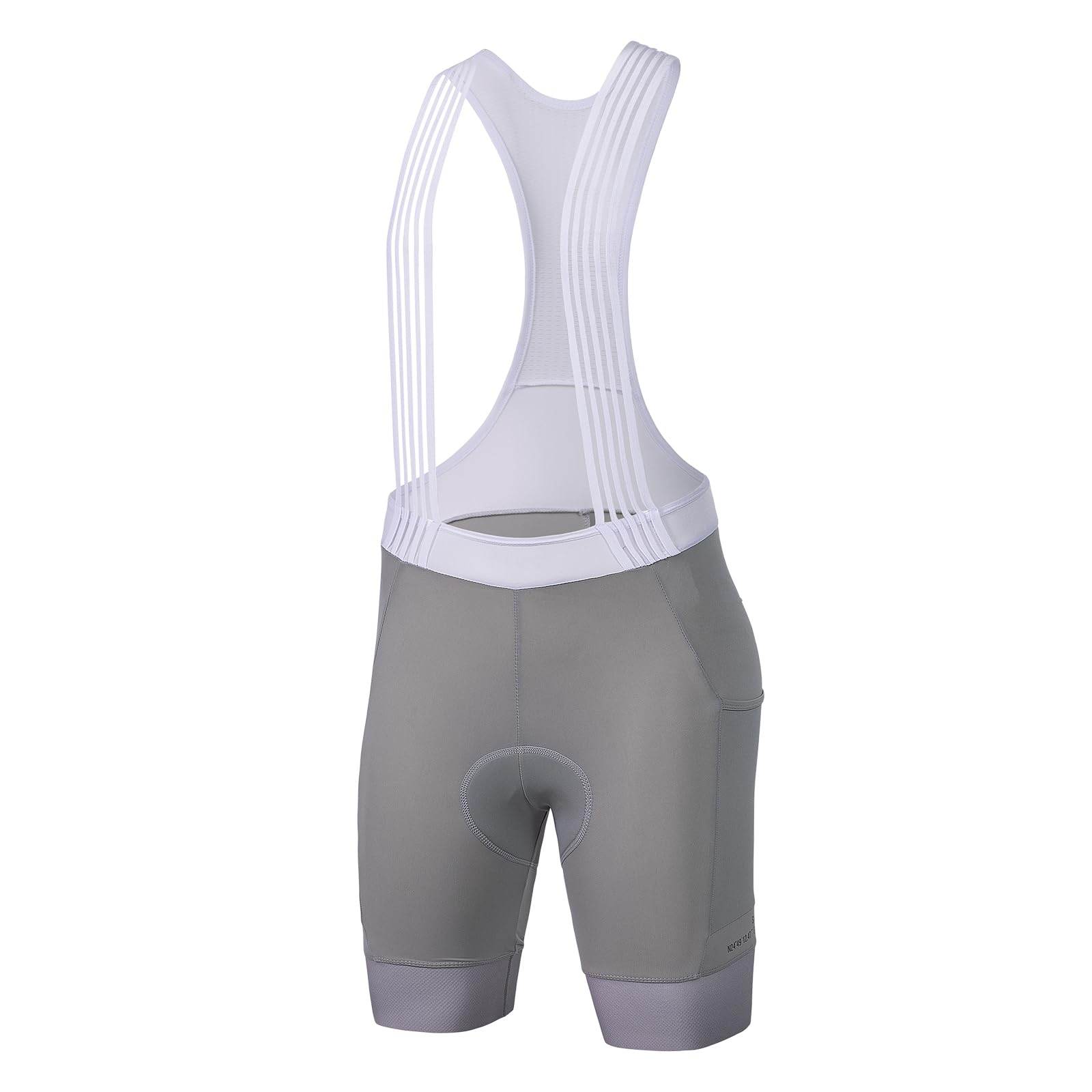 

Santic Women s Cycling Bib Pants, Spring/Summer, Elastic, Quick-Drying, with 6D Pads and Pockets, Gray, Size L