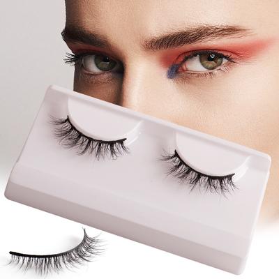Europäische und amerikanische kurze Nerzhaar-Falsche Wimpern zum Pflanzen, veredelte Wimpern, lockig, dick, gebratenes Haar