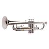 Standard Bb Trumpet Brass Material Nickle Plated  Wind Instrument with Mouthpiece Carry Bag Gloves Cleaning Cloth