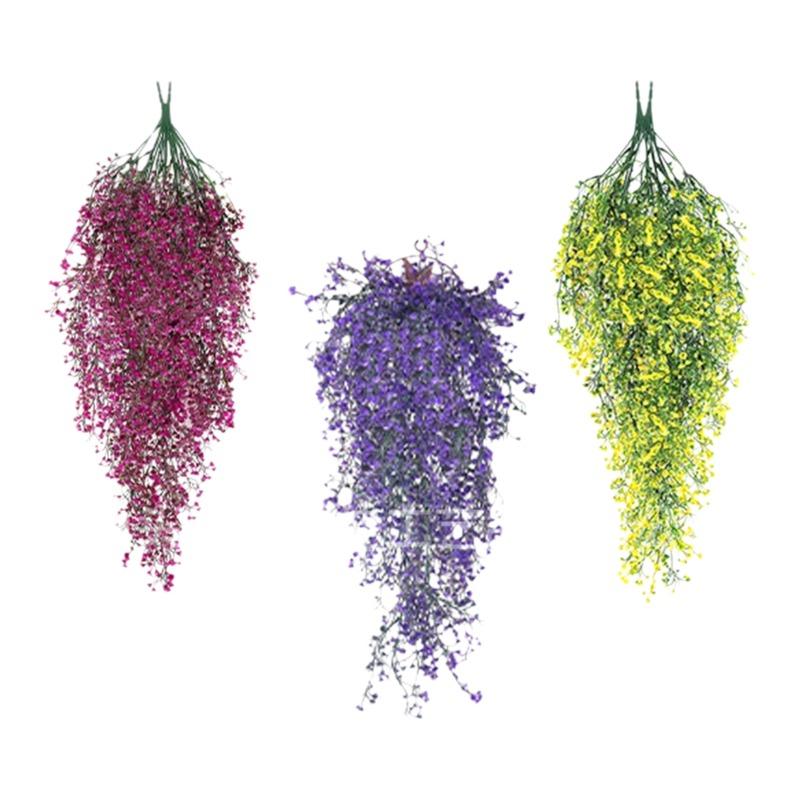 Vindistensdesign Konstgjorda Hängväxter UV-beständig Gyllene Klockpil Konstgjorda Blommor Rumsinredning