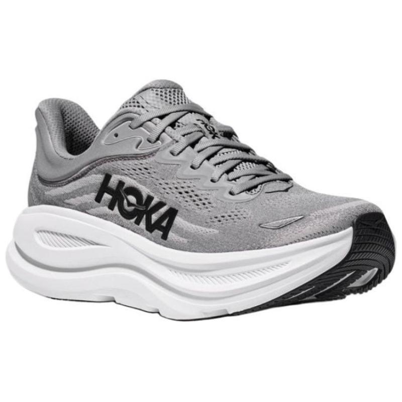 HOKA One One Bondi 9 Kaymaz Aşınmaya Dayanıklı Düşük Üst Uzun Mesafe Koşu Ayakkabıları Erkek Gri 2E Genişlik Spor Ayakkabı 1162013-GCTC