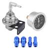   Aluminum Car 160psi   1: 1 Fuel Pressure Regulator Oil Gauge Kit (Black)