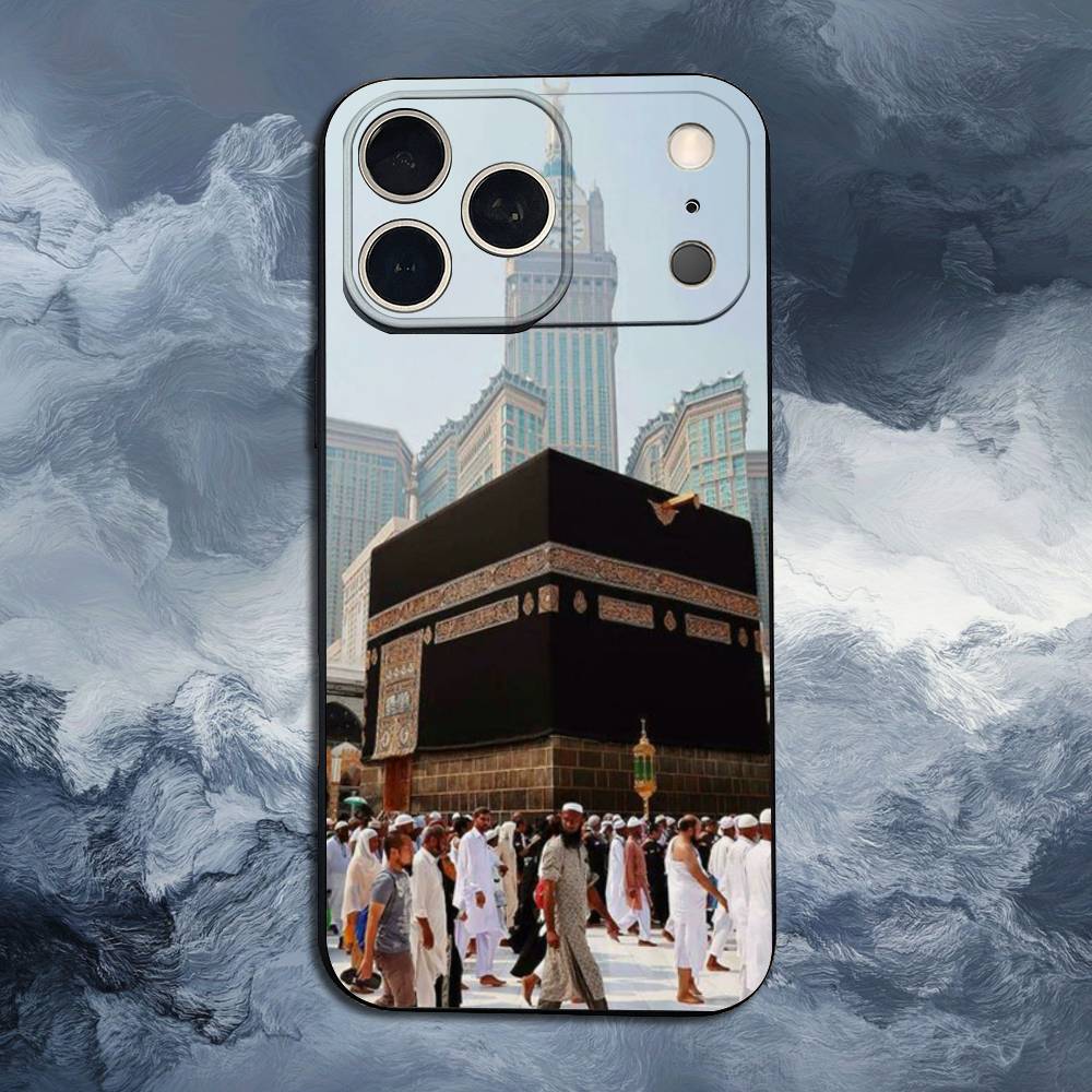 Pilgrims in Mecca Cover For iPhone 12,16,11,14,15,17,13,X,Mini,SE,Max,8,7,XR,XS,Plus,Pro,Soft Silicone Black Case