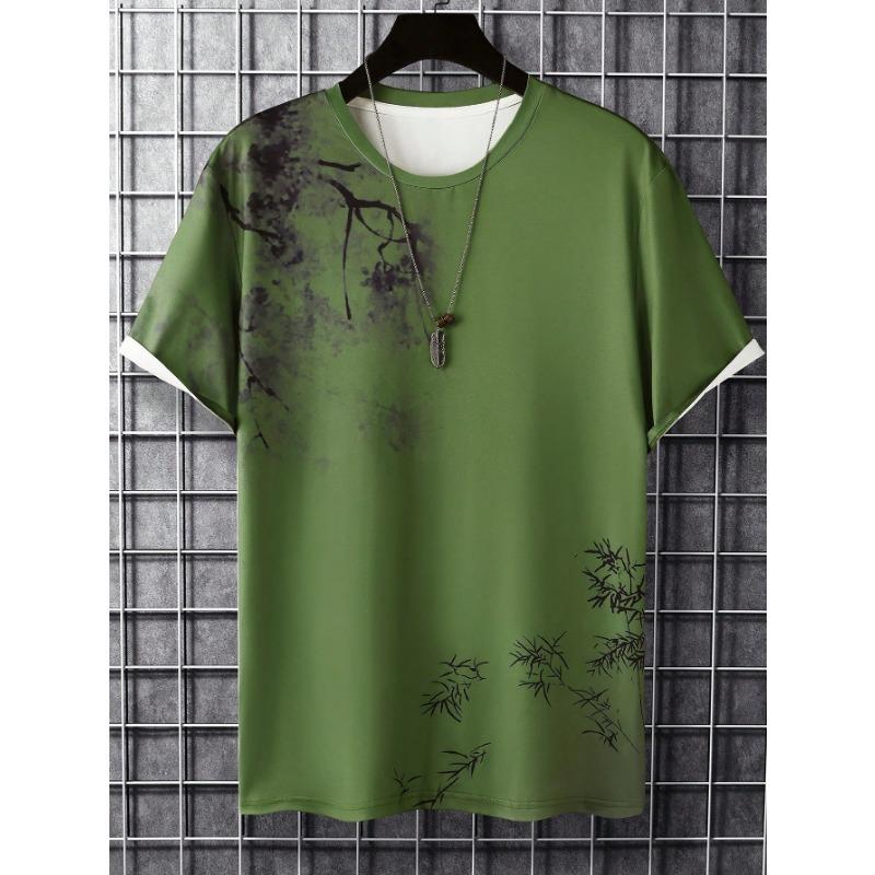 Fashion Splash Ink Graphic Printed T-shirt Clothing Large Size Short Sleeve T-shirts Top 2026 New Daily Casual Men's T Shirt