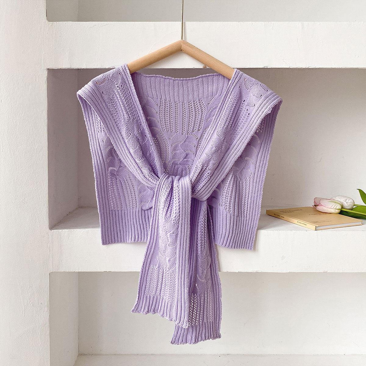 Модная универсальная вязаная шаль-шарф женская высококлассная накидка с рубашками модные тонкие защитники шеи для весны и осени