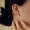 Japanische & Koreanische S925 Sterling Silber Geometrische Zirkon Ohrstecker für Damen - Elegantes, Vielseitiges, Leichter Luxus Modeaccessoire