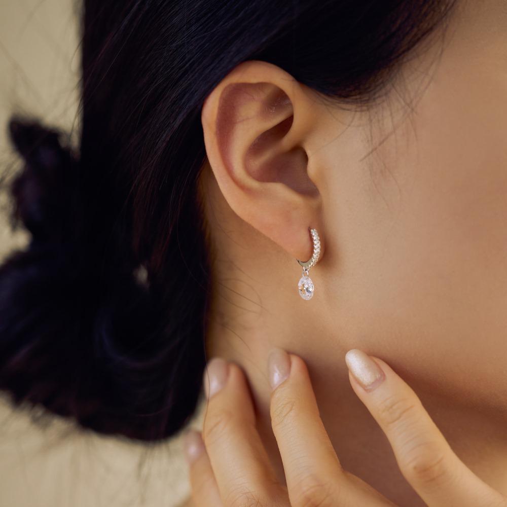 Japanische & Koreanische S925 Sterling Silber Geometrische Zirkon Ohrstecker für Damen - Elegantes, Vielseitiges, Leichter Luxus Modeaccessoire