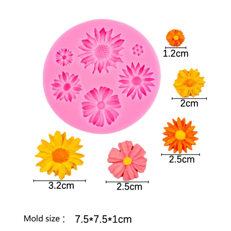 Mini Rose Camellia Flower Silicone Sugarcraft Mold Cookie Cupcake Chocolate Baking Mold Fondant Cake Decorating Tools