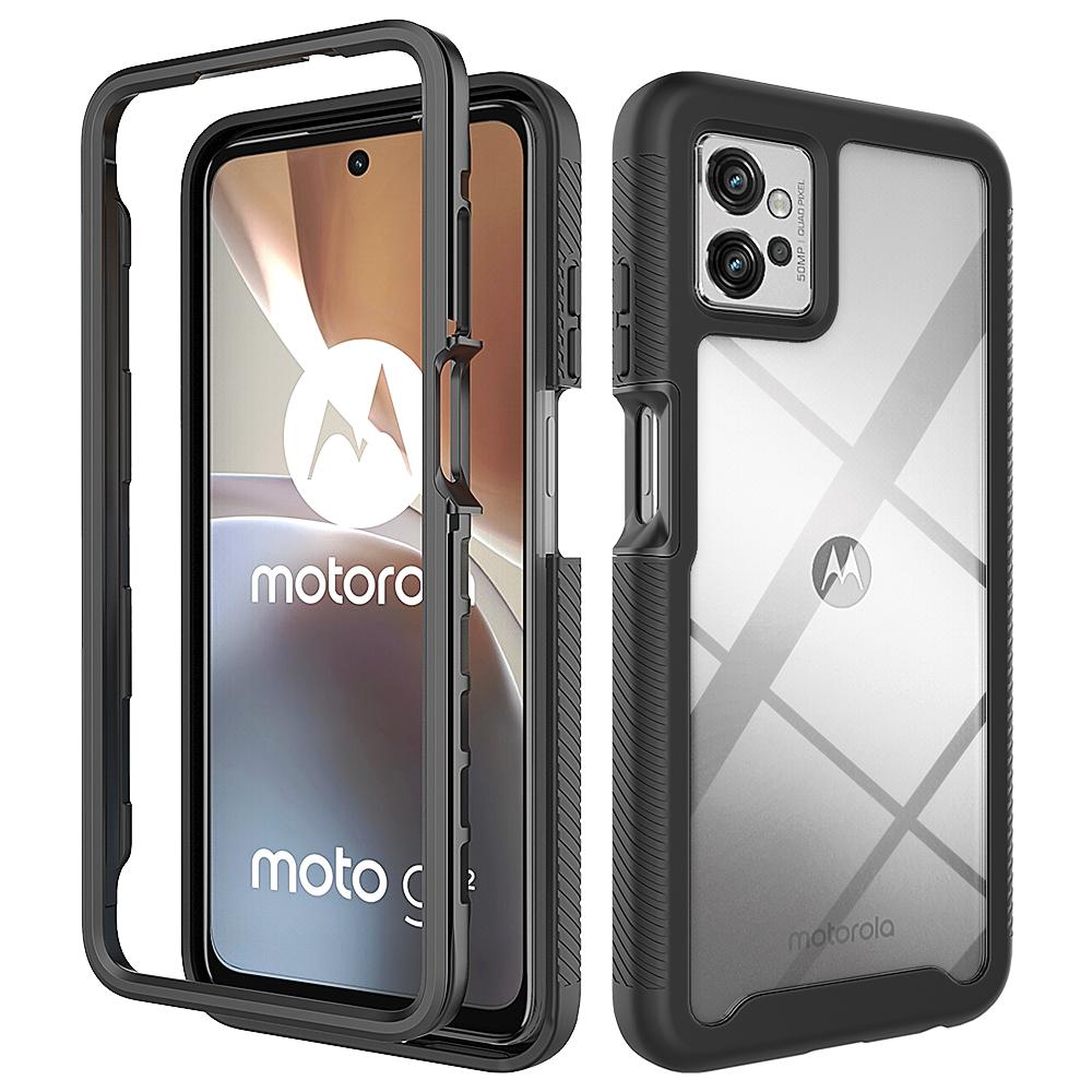 

Hybrid Rugged Cover For Moto G32 / Moto G42 Military Shockproof Case - TPU/PC with Raised Camera and Screen Edges Protection for Moto G32 чёрный