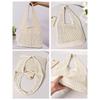 Lässige Hohlmuster Strick-Schultertasche Große Kapazität Mehrfarbig Leichte Taschen Gestrickte Polyester Lässige Tragetasche Urlaub