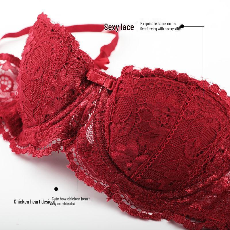 Elegant French Lace Ultra-Thin Bralette – Comfortable, Breathable Design for Small Chests