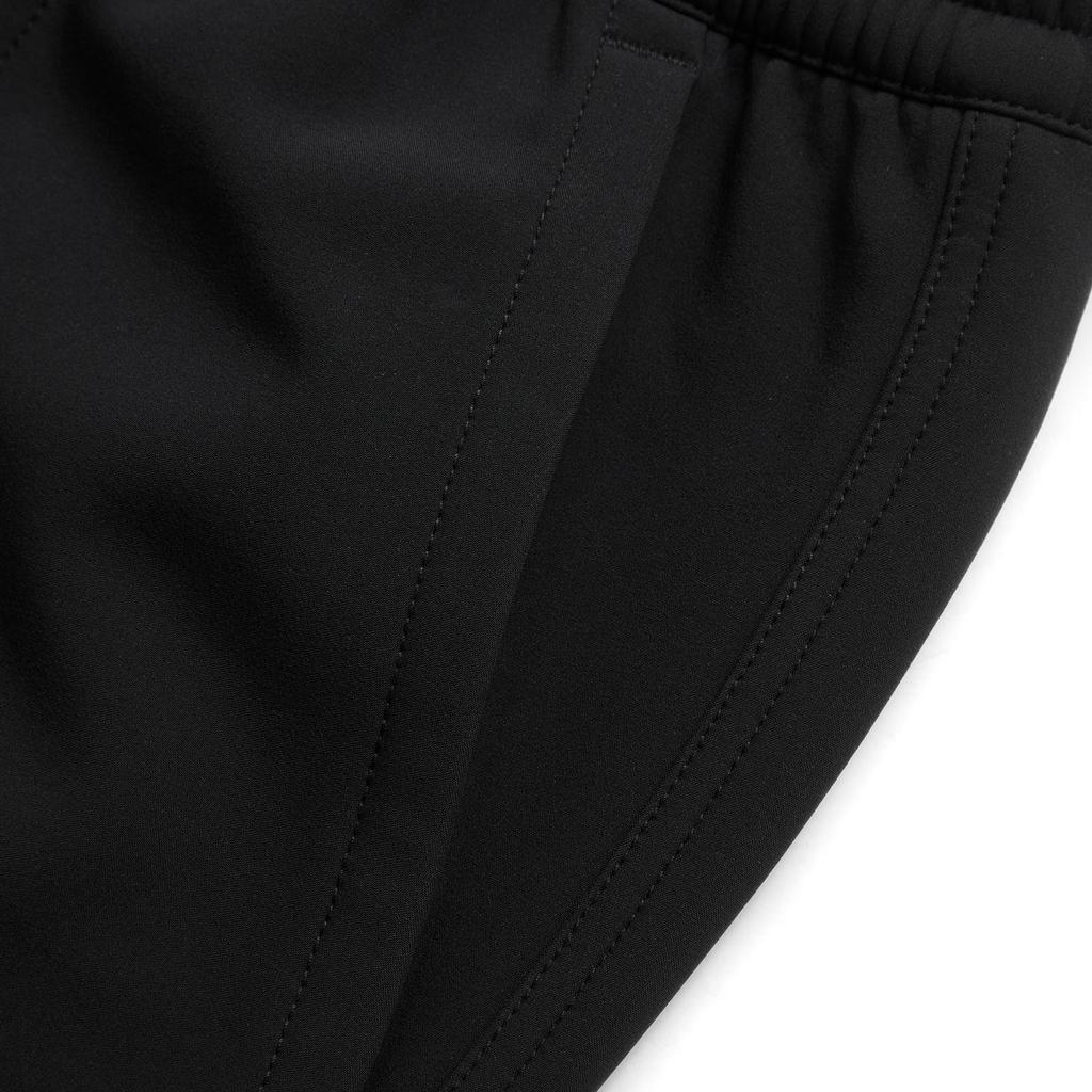 Li Ning Comfortable Casual Fleece Lined Warm Solid Color Knitted Sports Pants Women Bottoms Black AYKU738-1
