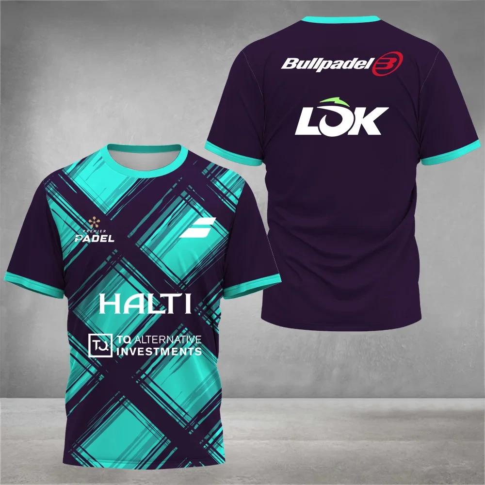 Sommer 3D-gedruckte Tennis-Trainings-Trikots Schnelltrocknend Atmungsaktiv Rundhalsausschnitt Kurzarm Blazer T-Shirt Herrenmode Freizeit Sportbekleidung