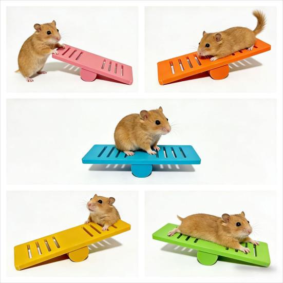 Hamster Seesaw Toy Cage Decoration Boredom Relief Small Animals Chinchilla Gerbil Rat Mouse Seesaw Exercise Toy Pet Supplies