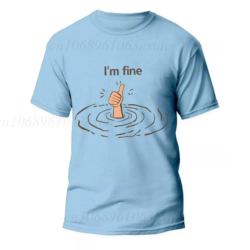 Im Fine Print TShirt Fashion Summer Tees for Men Women Oversize Casual Tops Short Sleeve Mens Tops Casual Fashion Street Wear S