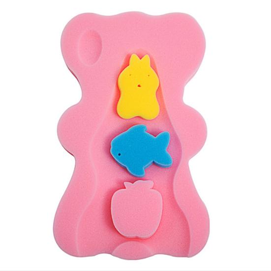 Ultra-soft Baby Bathing Sponge Mat Anti-slip Pad Infant Newborn Washing Cushion