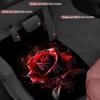 A Set of Four Universal Car Floor Mats Featuring a Rose Flower Design, Designed Both Front And Rear Seats of Any Vehicle