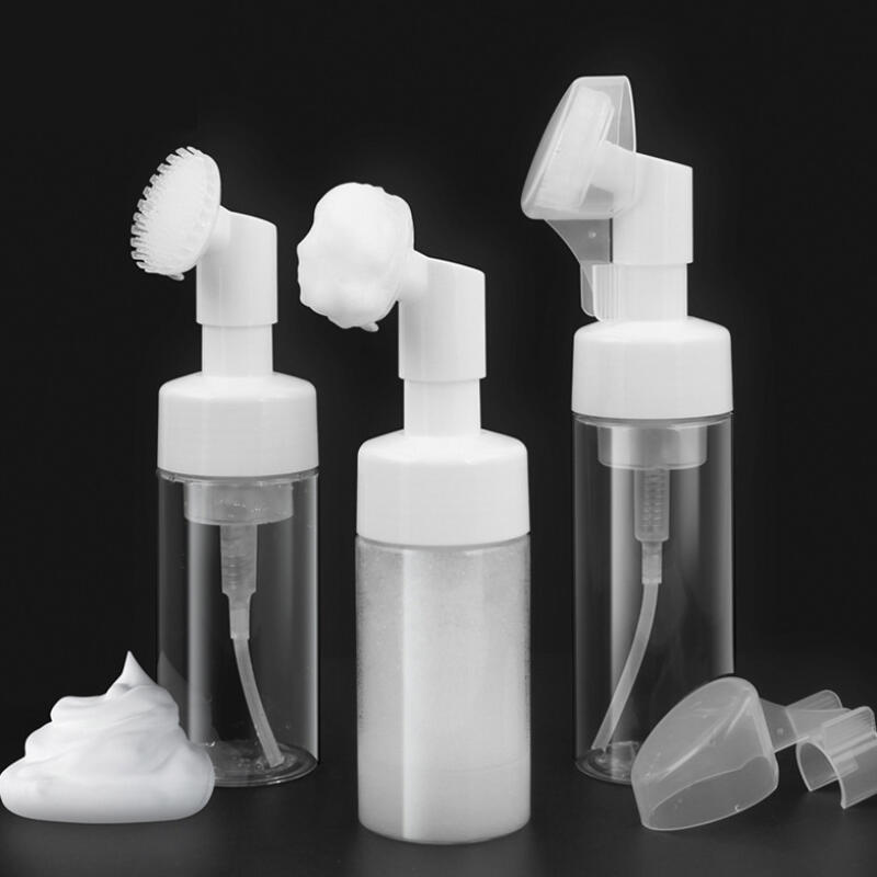 Silicone Facial Cleansing Brush Foam Bottle Container Travel Bottle