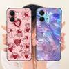 Liquid Silicone Soft Back Cover For Tecno Spark GO 3 GO3 KN3 Phone Case Luxury Girly Flower Butterfly Bow Painting Casing