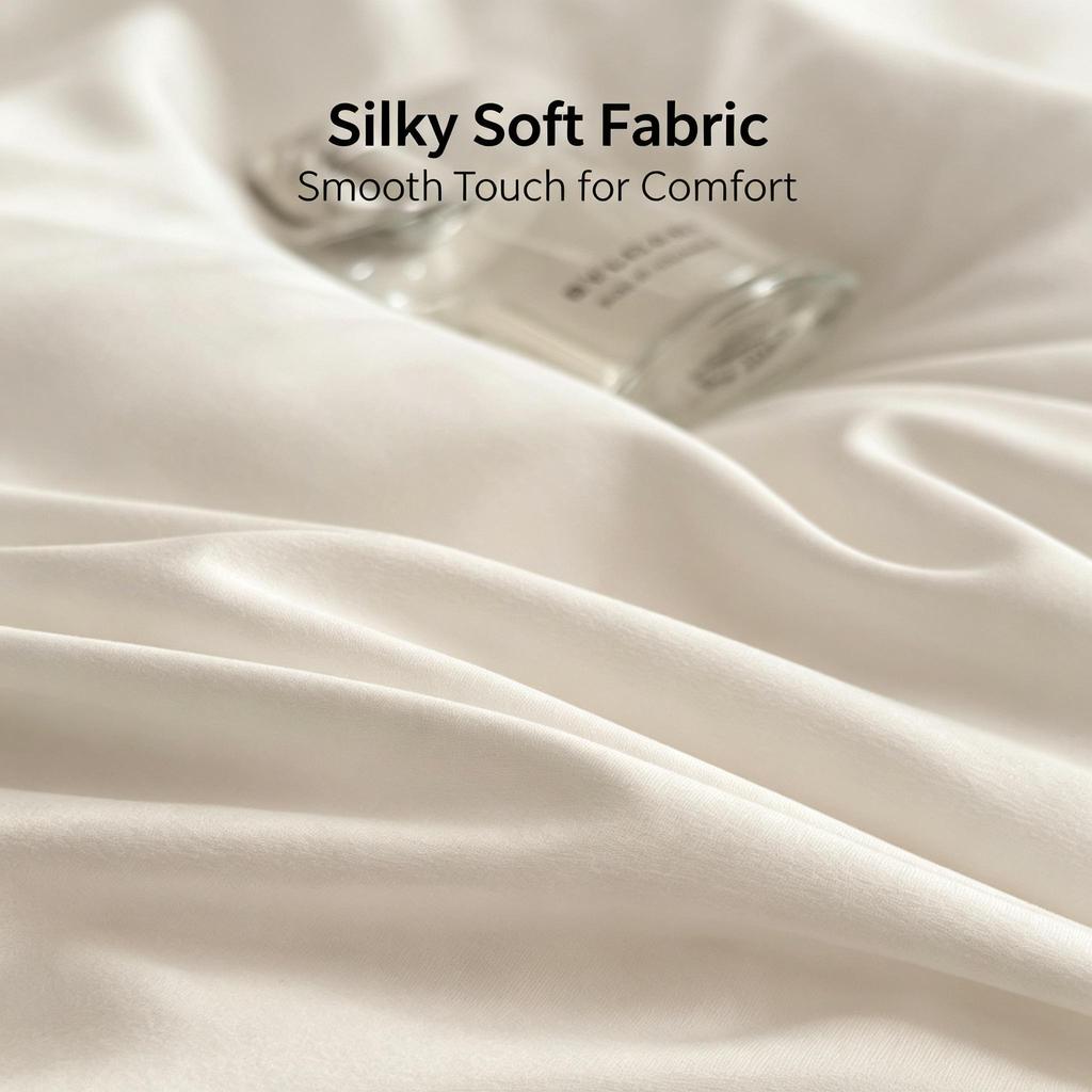 100% Cotton 4‑Pieces Bedding Set Solid Color Hotel Style Bed Sheet Duvet Cover Pillowcases for Guesthouse Hostel Hotel