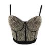 European & American Rivet Beaded Crop Top Corset Camisole