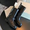 Retro-style High-heeled Mid-calf Short Boots - New Autumn-winter Women's Shoes