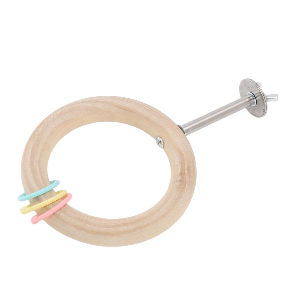 Bird Cage Round Perch Wooden Stable Structure Multifunctional Bite Proof Parrot Swing Perch Stand To