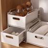 Drawer Type Pull-out Storage Basket Large Capacity Cabinet Storage Box  for Kitchen