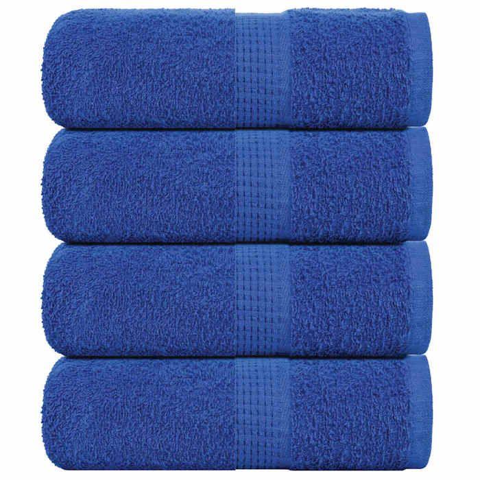 VidaXL Serviettes de toilette 4 pièces FROGN Bleu 30 x 30 cm 100 % coton 136705