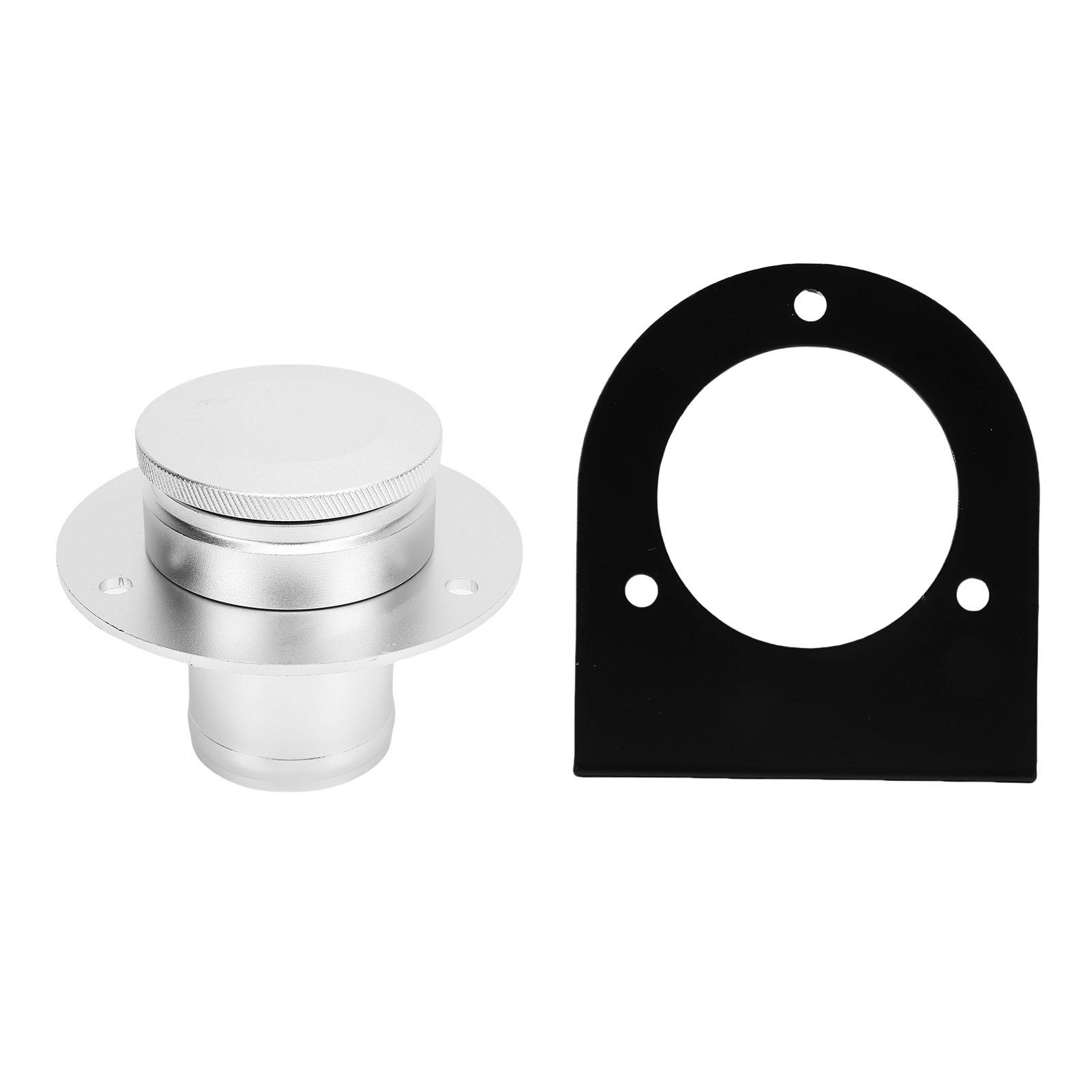 Fuel Tank Filler Neck Gas Cap 17 2530 Aluminium Alloy Fuel Fill Cap and Bracket for Sand Rails Hot Rods Silver argento