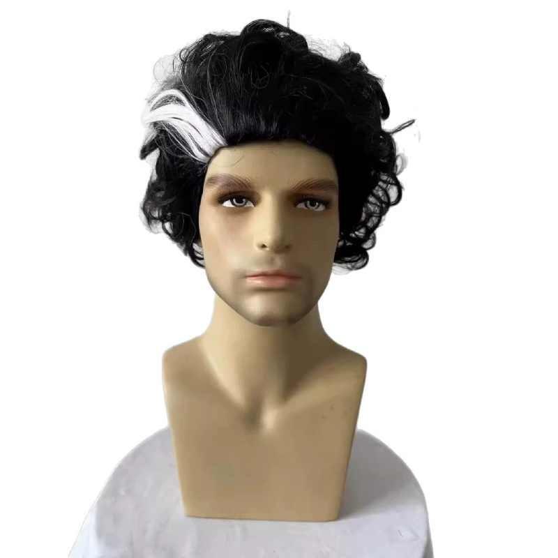 Sweeney Todd The Demon Barber Of Fleet Street Wig Short Curly For Halloween Party Cosplay