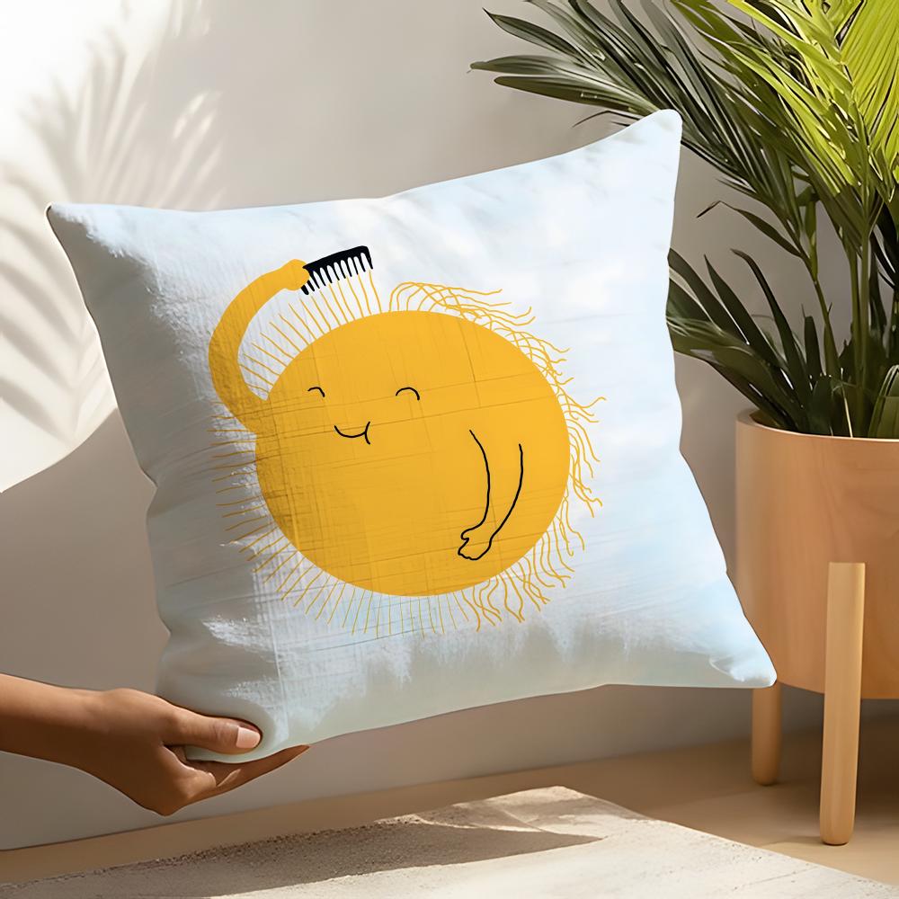Linen Cushion Covers For Decorative Sofa Home Pillows Case Car Chair Pillows Cases Cartoon Fun Pillow Patterns For Toddlers