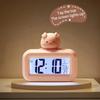 New LED Digital Clock Cute Kawaii Rome Decor Cartoon Pig Alarm Clock with Night Light Room Cute Watch Bedroom Bedside Ornaments